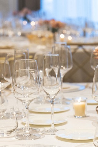 Table set for the Kinsale Gourmet Festival opening night dinner